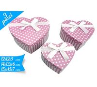 L.FIOCCO ROSA SCATOLA CUORE 3pz 452091