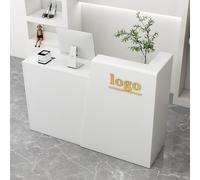 L-forma Reception Reception, Piccolo Banco Cassa Al Minuto Moderno Con Il Computer Del Governo Di Stoccaggio E Del Cassetto,Workstation Per Salone Lobby Ufficio,per Negozio Di Abbigliamento