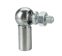 L Forma Sfera Giunto Asta Fine Cuscinetto 2 pezzi M6 M8 M10 universale argento M6 M8 cofano baule ammortizzatore a gas perno terminale giunto sferico valvola molla supporti(CS10M6N)