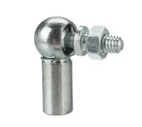 L Forma Sfera Giunto Asta Fine Cuscinetto 2 pezzi M6 M8 M10 universale argento M6 M8 cofano baule ammortizzatore a gas perno terminale giunto sferico valvola molla supporti(CS10M6N)