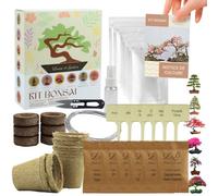 L&G Bonsai - Kit di Coltivazione per Interni - Semi rari e accessori inclusi - Regalo per amanti delle piante (Cercis, Albizia, Purple Vine, Olmo, Abete rosso, Acero)