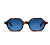 L.g.r Zanzibar Occhiali Da Sole Unisex Avana Geometrico Blu 46mm