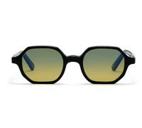 L.g.r Zanzibar Occhiali Da Sole Unisex Nero Geometrico Giallo 46mm