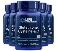 L-GLUTATIONE, Cisteina E Vitamina C 5X100Caps Amino Acido Immune Life Extension