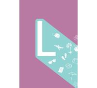 L: Initial Monogram Personal Letter alphabet Journal, Pastel color, Vacay mode on, Personalized Lined Notebook For Kids, Boys and Girls, Men and Women ... Soft Cover Diary, 120 Pages, size 6x9 inch.