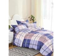 l&j Copripiumino Matrimoniale 250x200 cm con 2 Federe 50x80 cm - Grigio Scuro - Set Copripiumino Letto Matrimoniale In Cotone Con Risvolto Sacca Piumino Super Morbida e Accogliente Lavabile (Scozz)