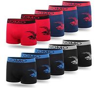 L&K 10 pacchi di Boxer per Ragazzi dai 7 Anni in su Pantaloncini retrò da Uomo in Microfibra Comodi Senza fastidiose Cuciture Laterali Scorpione 1601AD 176/182
