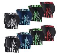 L&K Boxer Uomo Set in Diversi Colori Premium Stretch 1114, Pacco da 8 XXL