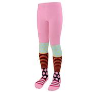 L&K-II 1 paio di collant per ragazze cotone bambini collant opachi collant ragazze con pois e strisce motivi multicolore 2763, 2763H-1, 110 cm-116 cm