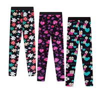 L&K-II 3 Pack Thermoleggings Girls Various Motifs Winter Leggings Pants Girls Lined Leggings 4609 A C D 146-152