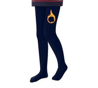 L&K-II Collant Termico Ragazze Bambini Collant con Fodera Interna Inverno Caldo Coprente Senza Cuciture Treggings A Vita Alta Multicolore 4611 blu Navy 110-116