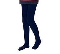 L&K-II Collant Termico Ragazze Bambini Collant con Fodera Interna Inverno Caldo Coprente Senza Cuciture Treggings A Vita Alta Multicolore 4611 blu Navy 146-152