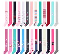 L&K-II Confezione sorpresa da 3/6 collant per bambine - Collant in maglia per bambine con diversi motivi casuali - Multicolore, opaco, taglia 128 cm (Teen), 86-92