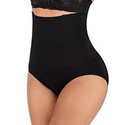 L&K-II Guaina Contenitiva Donna Pancia Piatta Mutande Contenitive Vita Alta Intimo Contenitivo Modellante Slip Dimagrante Shapewear Senza Cuciture Nero XL/2XL