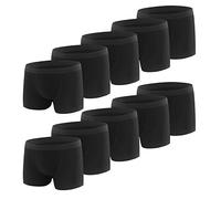 L&K-II Intimo da Ragazzo, Boxer da Bambino Basic, Confezione da 10 Mutande in Cotone per Bambini da 8 a 16 Anni Nero 170/176 Boxer Ragazzo 16 Anni