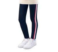 L&K-II Leggings Termici Leggings Invernali per Bambina Leggings Foderati per Bambina con Motivi a Righe mimetiche Cotone 4605C-134/140