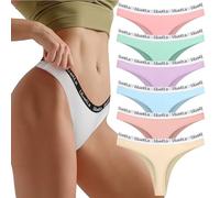 L&K-II Perizoma Donna Sexy Hot Cotone Semplice e Confortevole Thong Tanga Donna Elastico in Vita Strings Pacco da 6 Multicolore 3214 S