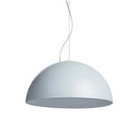 L+ Lampadario a Sospensione Moderno | Lampada Industriale Mezza Sfera in Metallo Made in Italy | Design Elegante per Soggiorno, Cucina, Camera da Letto (Grigio, 60cm, E27)