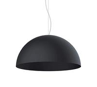 L+ Lampadario a Sospensione Moderno | Lampada Industriale Mezza Sfera in Metallo Made in Italy | Design Elegante per Soggiorno, Cucina, Camera da Letto (Grigio Antracite, 60cm, E27)