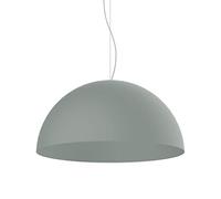 L+ Lampadario a Sospensione Moderno | Lampada Industriale Mezza Sfera in Metallo Made in Italy | Design Elegante per Soggiorno, Cucina, Camera da Letto (Verde Salvia, 60cm, E27)