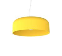 L+ Lampadario soggiorno a sospensione, in metallo, forma cilindrio, Lampadario cucina moderno, diametro 40cm - 50cm (colore giallo)
