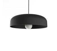 L+, Lampadario soggiorno a sospensione, in metallo, forma cilindrio, Lampadario cucina moderno, diametro 40cm - 50cm (colore nero opaco)