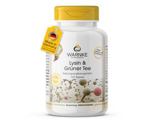 L-lisina ed estratto di tè verde - polifenoli - EGCG - caffeina - 100 capsule - vegano e ad alto dosaggio | Warnke Vitalstoffe - Qualità farmaceutica tedesca