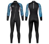 L,Muta in neoprene da 3 mm per uomo - Tuta da immersione intera monopezzo con zip frontale e maniche lunghe, ideale per snorkeling, surf, canoa e immersioni subacquee