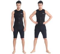 L,Muta smanicata in neoprene 3MM per uomo, gilet e pantaloncini separati per immersioni, surf, nuoto, rafting, canoa e sport acquatici, CR super elasticizzato, caldo mercerizzato