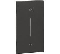 Cover Bticino Living Now con simbolo SU e GIU 2M nera KG05MH2