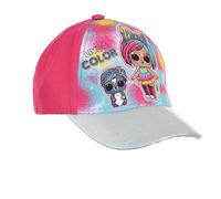 L.O.L. SURPRISE! Berretto da baseball per bambine, età 4-9 anni, design glitterato, rosa, 3-5 anni