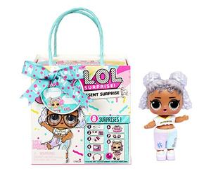 L.O.L. Surprise!- LOL Tema Compleanno con 8 sorprese-Effetti di Cambio Colore e Accessori-Present Surprise Serie 3-Bambole da Collezione per Bambini dai 3 Anni, 576396C3BULK