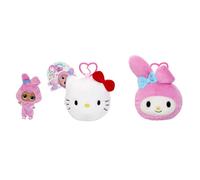 L.O.L. Surprise! Loves Hello Kitty Reversible Plush Surprise - Personaggi Sanrio di peluche da 41 cm con bambola L.O.L. abbinata, 5 sorprese e portachiavi da viaggio, età 4+
