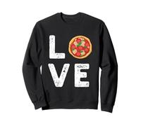 L O V E Pizza, I Love Pizza per gli amanti della pizza Uomini Donne Bambini Felpa