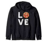 L O V E Pizza, I Love Pizza per gli amanti della pizza Uomini Donne Bambini Felpa con Cappuccio