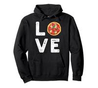 L O V E Pizza, I Love Pizza per gli amanti della pizza Uomini Donne Bambini Felpa con Cappuccio