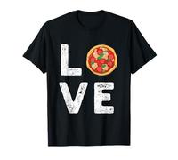 L O V E Pizza, I Love Pizza per gli amanti della pizza Uomini Donne Bambini Maglietta