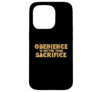 L"obbedienza è meglio del sacrificio Religione VS Relazione Custodia per iPhone 15 Pro