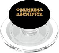 L"obbedienza è meglio del sacrificio Religione VS Relazione PopSockets PopGrip per MagSafe