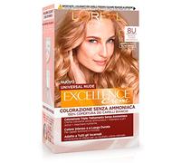 L’Oréal Paris Colorazione Excellence Universal Nude, Senza Ammoniaca, Con Riflesso Universale, Colore Intenso a Lunga Tenuta, Biondo Chiaro 8u