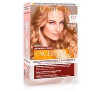 L’Oréal Paris Colorazione Excellence Universal Nude, Senza Ammoniaca, Con Riflesso Universale, Colore Intenso a Lunga Tenuta, Biondo Chiaro 8u