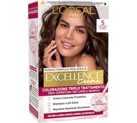 L’Oréal Paris Colorazione Triplo Trattamento Excellence, Con Acido Ialuronico, 100% Copertura Capelli Bianchi, Per Capelli Più Idratati, Castano Chiaro (5)