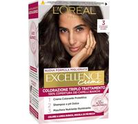 L’Oréal Paris Colorazione Triplo Trattamento Excellence, Con Acido Ialuronico, 100% Copertura Capelli Bianchi, Per Capelli Più Idratati, Castano Scuro (3)