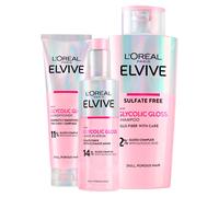 L Oréal Paris Elvive Glycolic Gloss Shampoo da 200ml Balsamo da 150ml Siero