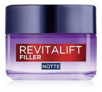 L'Oréal Paris Revitalift Filler Trattamento Notte Rivolumizzante Anti-Rughe con Acido Ialuronico a Lunga Durata, Idratazione per 7 Giorni, Riduce le Rughe e Rimpolpa la Pelle, 50ml