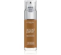 L'Oréal Paris Fondotinta Liquido, Incarnato Uniforme e Illuminato, Finish Naturale, Per Tutti i Tipi di Pelle, Formula con Acido Ialuronico, Accord Parfait, Tonalità: 8N Cappuccino, 30 ml