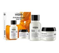 L’Oréal Professionnel Mini Duo Shampoo + Maschera, Per Tutti i Capelli Danneggiati, Rischio di Rottura Ridotto, Colore Protetto, Capelli Forti e Setosi, Metal Detox, 100ml + 75ml