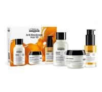 L’Oréal Professionnel Mini Trio Shampoo + Maschera + Olio, Per Tutti i Capelli Danneggiati, Rischio di Rottura Ridotto, Colore Protetto, Capelli Forti e Setosi, Metal Detox, 100ml + 75ml + 30ml