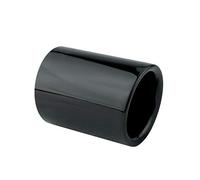 L&P A305 1 Terminale di Scarico in acciaio inox, 76 mm nero lucido cromato, plug & play, tubo di scappamento, codice: 18307622764 7622764-18307622762 7622762