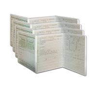 L&P, custodia protettiva per libretto di circolazione dei veicoli, 3 pezzi, in PVC trasparente, per moto e motocicli (compatibilità con documentazione italiana non garantita)